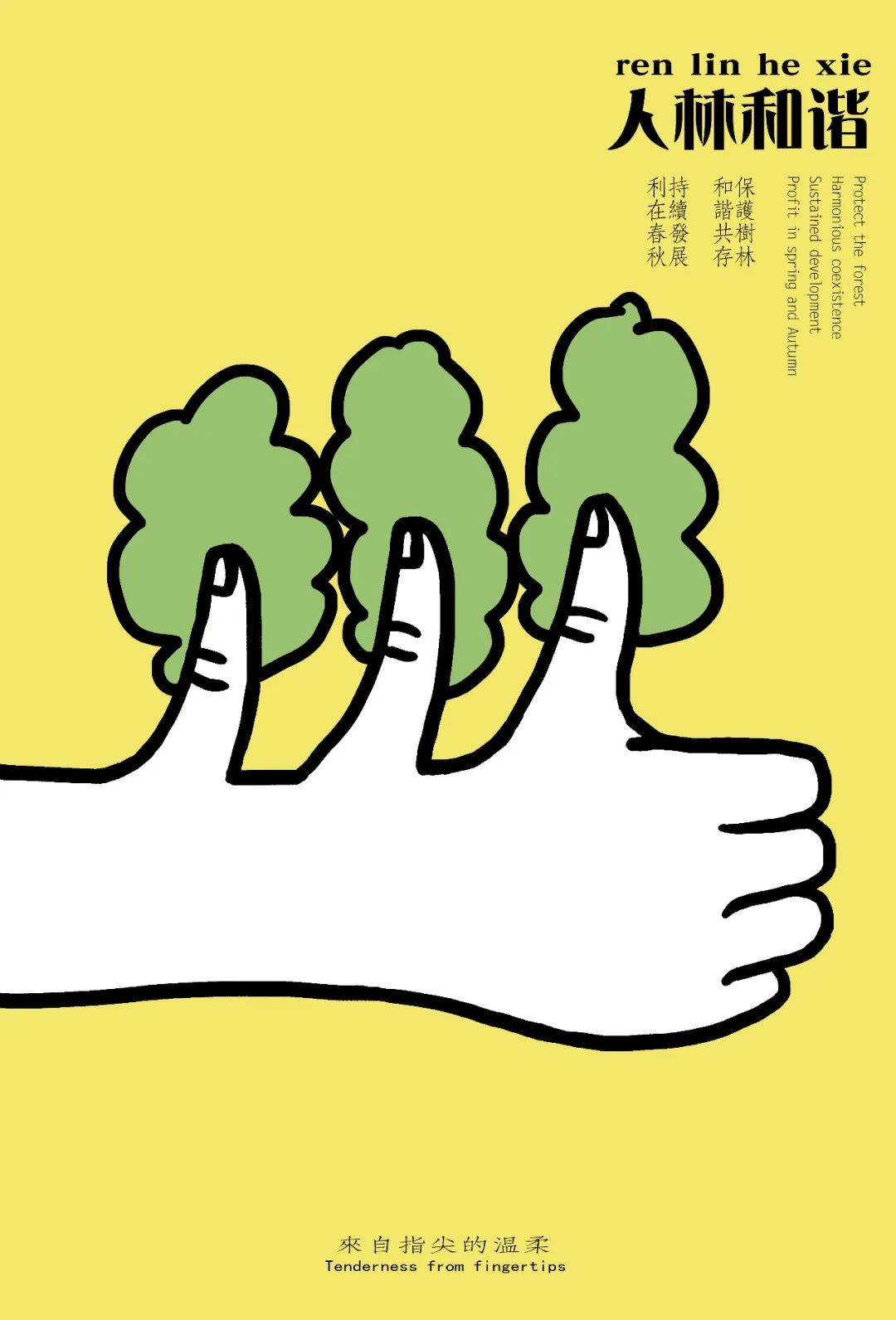 《鸟树共生》孟鑫作品展示生态保护课堂教学过程中同时介绍新材料,新