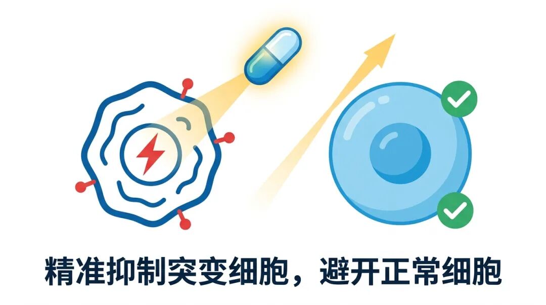 Zipalertinib精准打击突变细胞避开正常细胞机制图