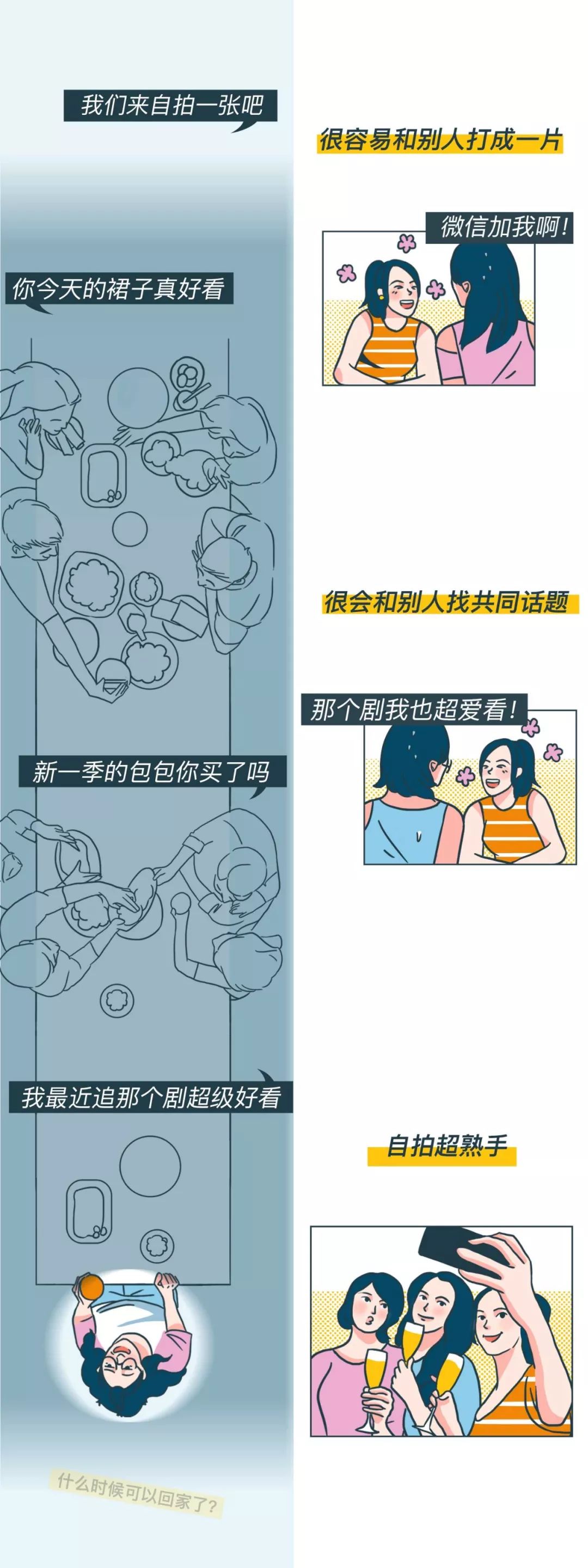 【日常漫畫】內向女生發朋友圈 VS 外向女生發朋友圈 情感 第4張