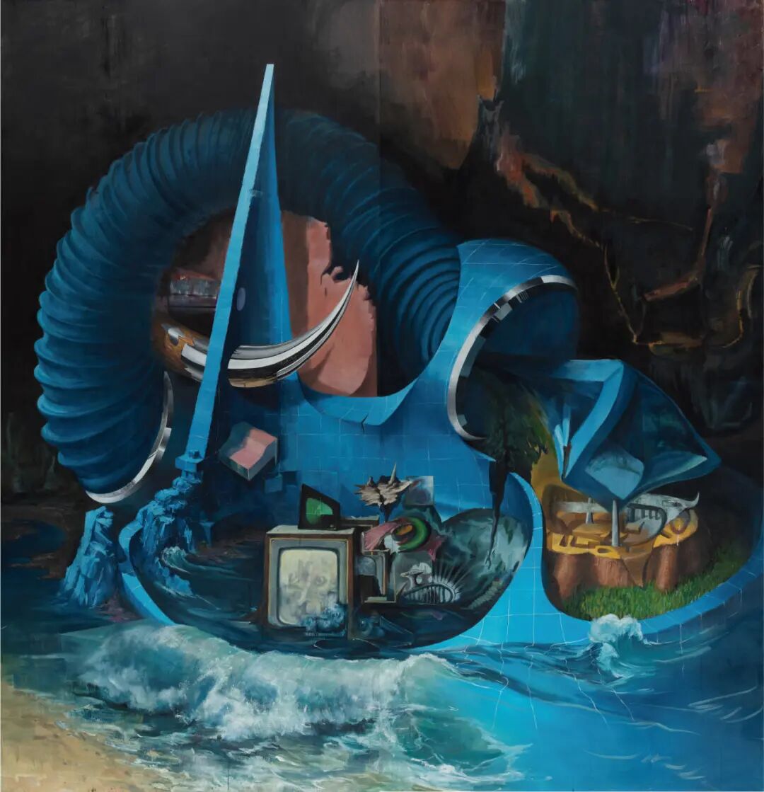 韩道生《在陌生边缘运作》 布面油画