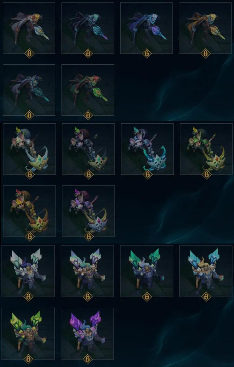 冒险小队系列一共18款炫彩加入蓝色精粹商店,比较推荐老鼠的炫彩皮肤