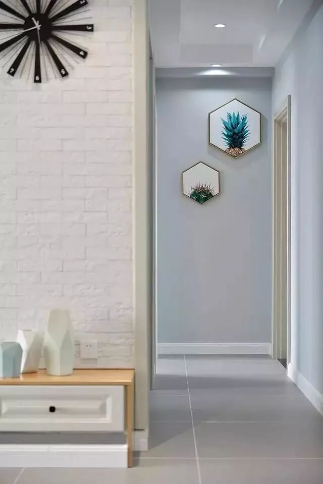 106㎡清新北欧新房，蓝色+灰色搭配超有范儿！