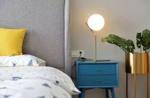 106㎡清新北欧新房，蓝色+灰色搭配超有范儿！