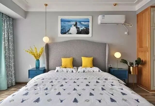 106㎡清新北欧新房，蓝色+灰色搭配超有范儿！