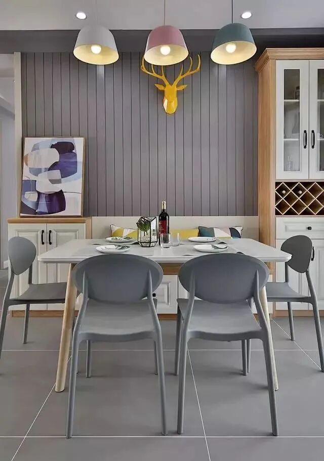 106㎡清新北欧新房，蓝色+灰色搭配超有范儿！