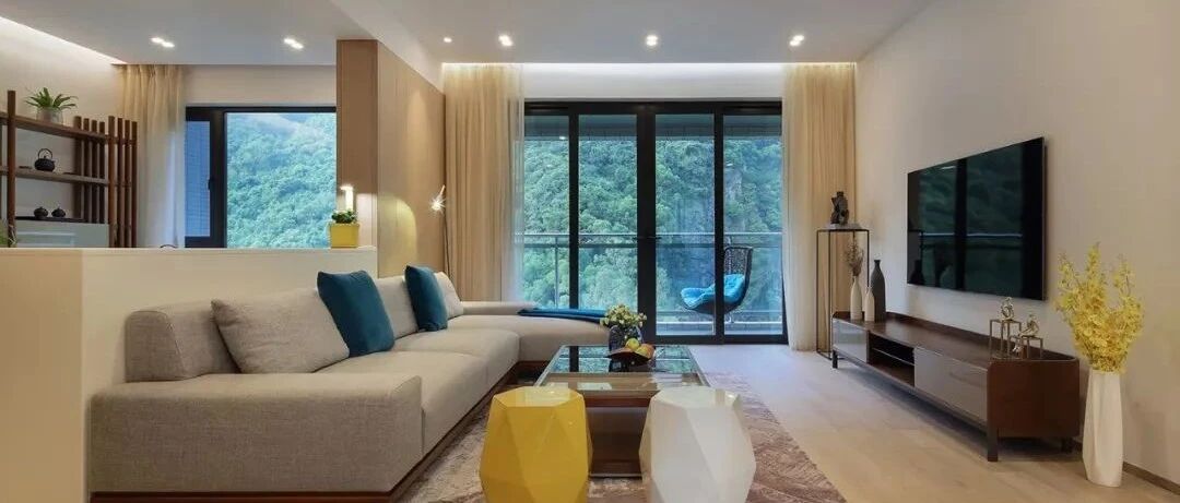 130平现代风格公寓，准备两个卧室就足够啦~