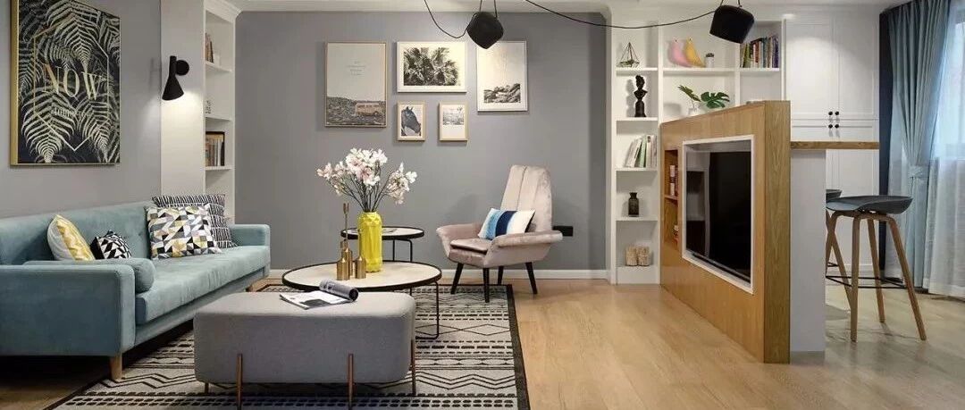 75平的北欧风小户型二居室，空间利用率也太高了吧！