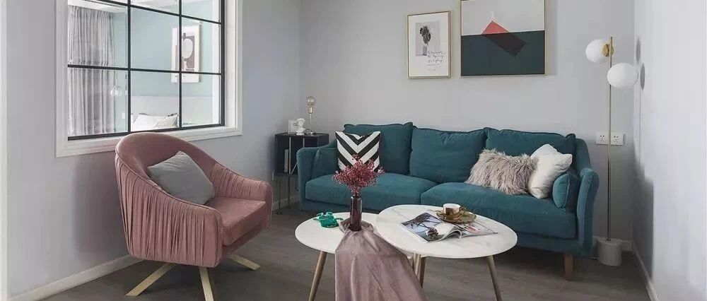 86平北欧复古公寓，配色超级不错哟~