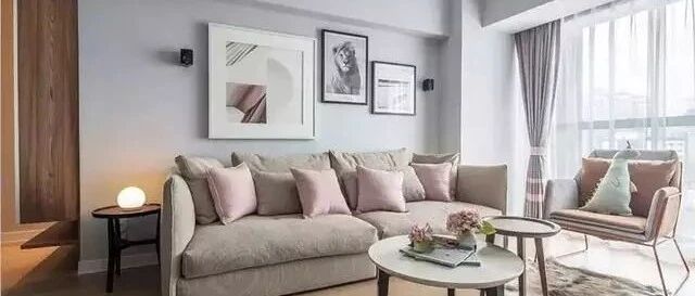 78平粉色北欧二居室，单身女孩的首选！