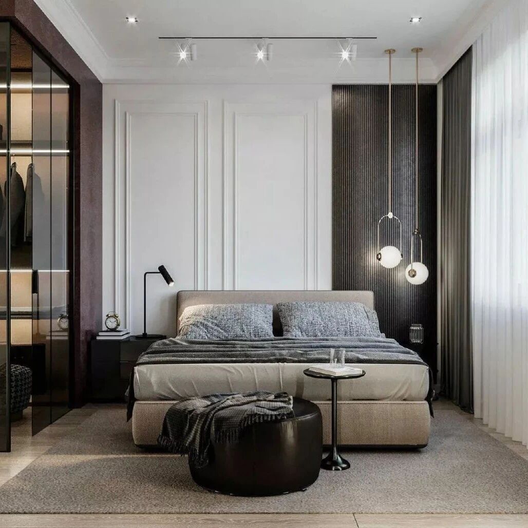 外在简洁、内在收纳力强大的嵌入式衣柜，这样做你家卧室能瞬间大一倍