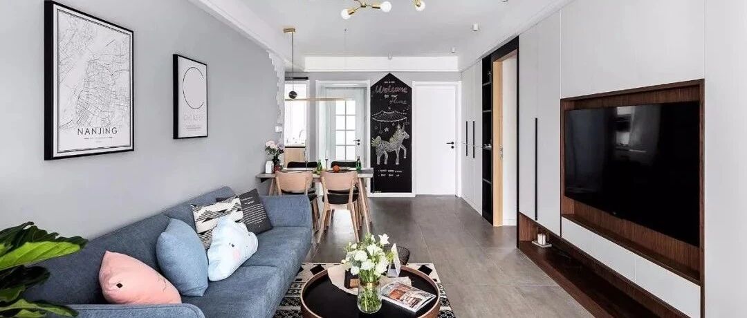 88平北欧三居室，清新淡雅，简单利落~