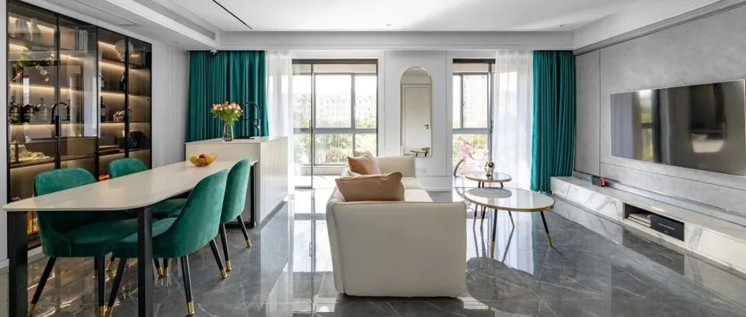 109m²简约美式三口之家，质感满满，且拥有撩人大餐吧和梦幻儿童房！