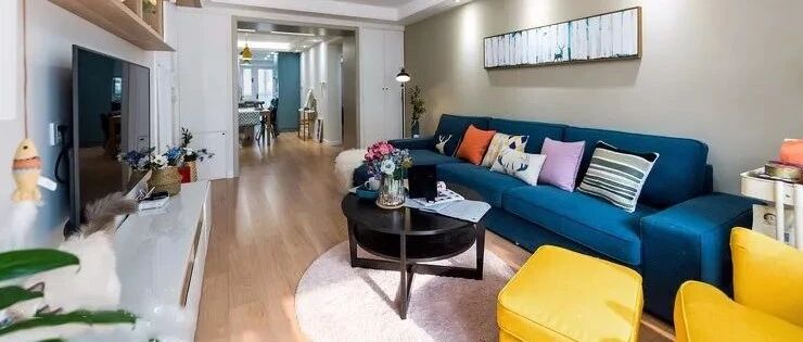 115平北欧三居室，软装搭配还不错~