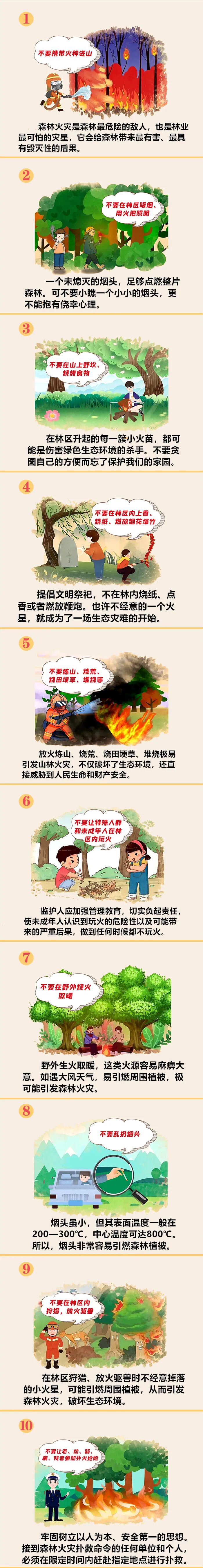 图说森林防火知识丨野外火源管理"十不要",请牢记! - 红网