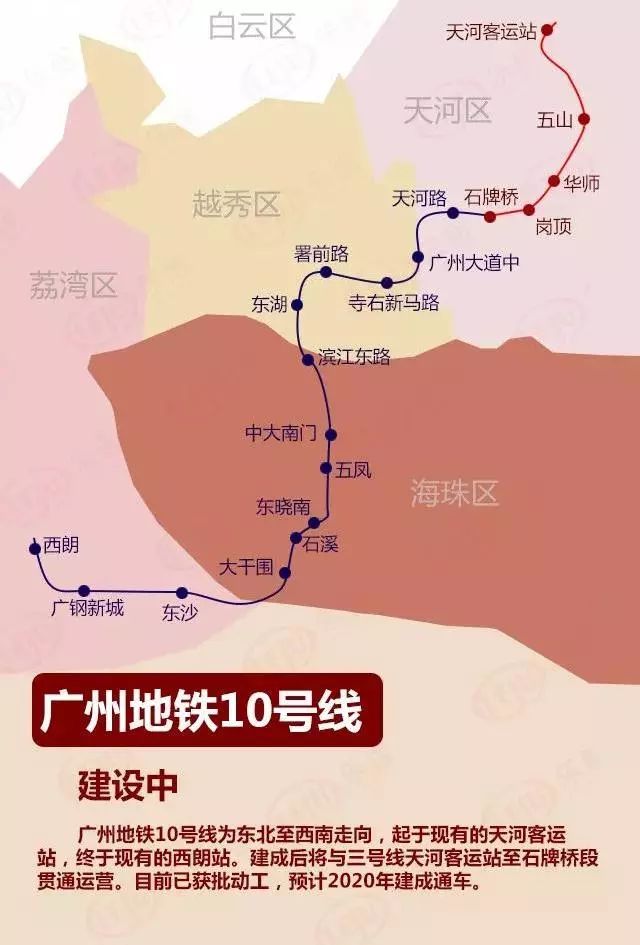 广州地铁10号线:对接广佛线西朗站