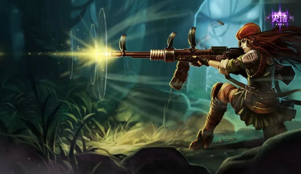 凯特琳特效皮肤_抵抗军天使凯特琳特效_冰原狙击凯特琳特效