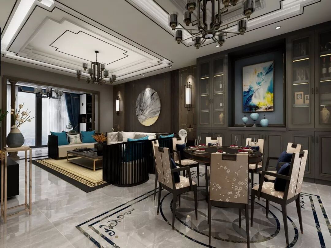 保利林语250㎡新中式风格 散发出迷人的东方魅力！