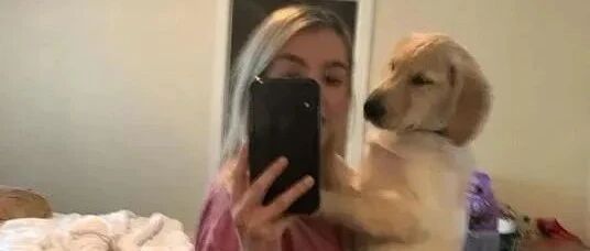女大学生PO出和爱犬的合照，照片中的一个小细节引发网友热议！