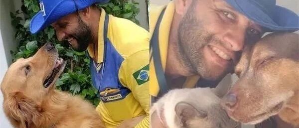 邮差送信与毛孩左拥右抱，超萌的暖心合照羡煞10万人！