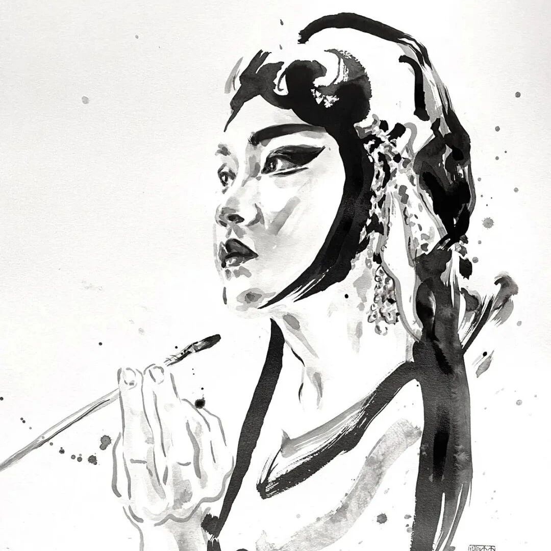 有意境水墨画！