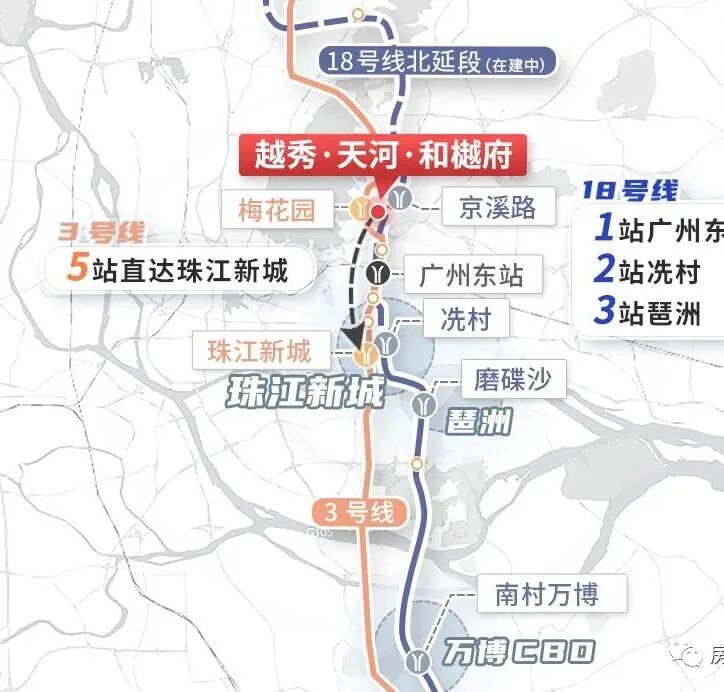 越秀天河和樾府，105-125-140m²，南向4房，单价7.3万！