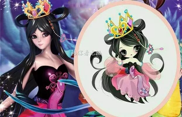 王默图片 叶罗丽；6位女主的Q版头像，王默萌萌哒，冰公主倾国倾城