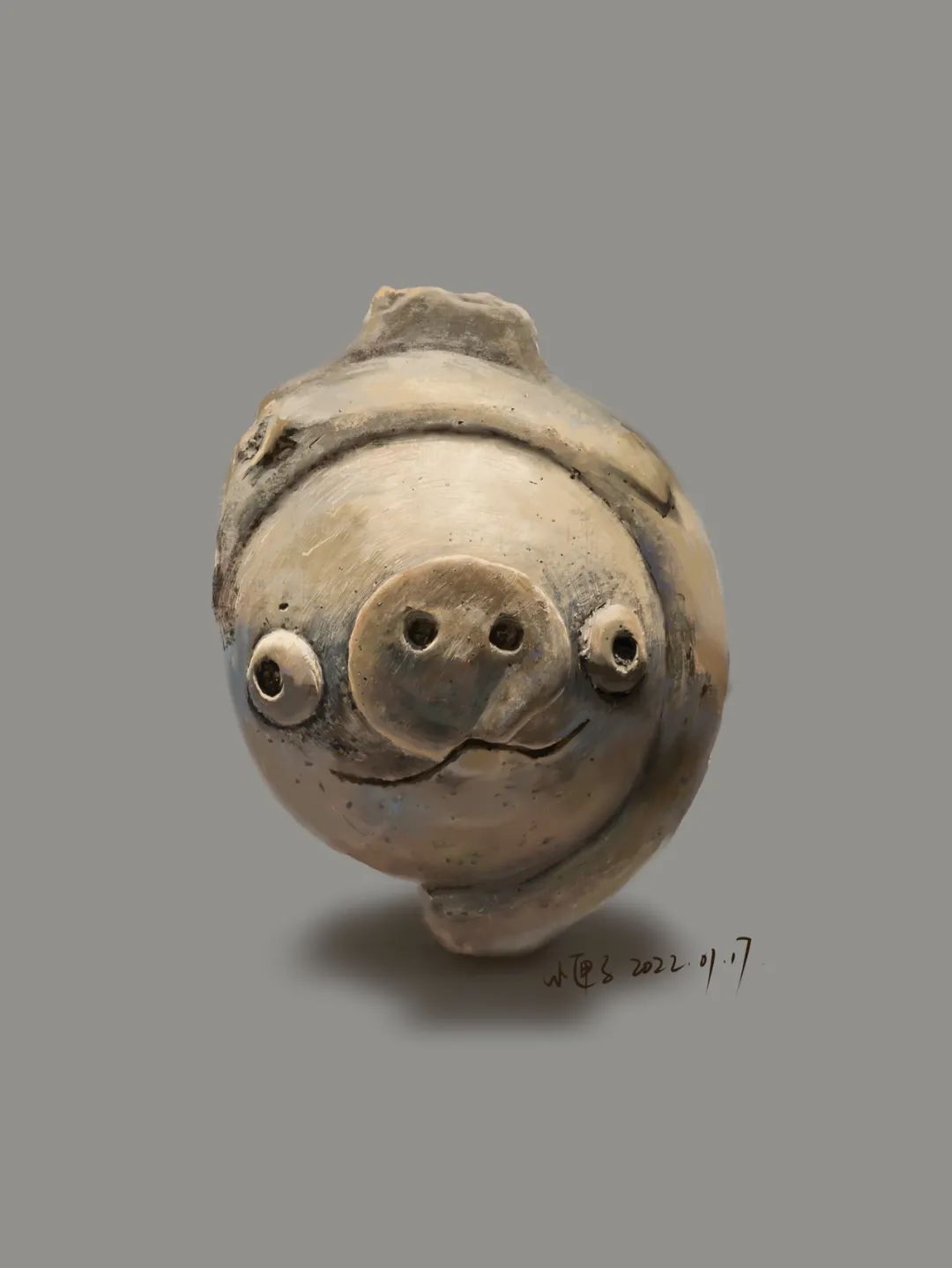 陶猪  商晚期四川广汉南丰镇联合村出土  四川广汉三星堆博物馆藏