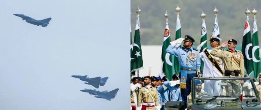 巴铁阅兵，歼-10CE飞过