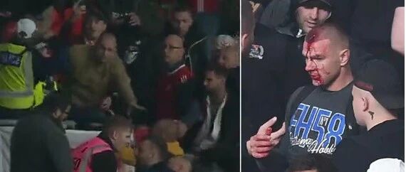 世界杯预选赛上，打起来了……