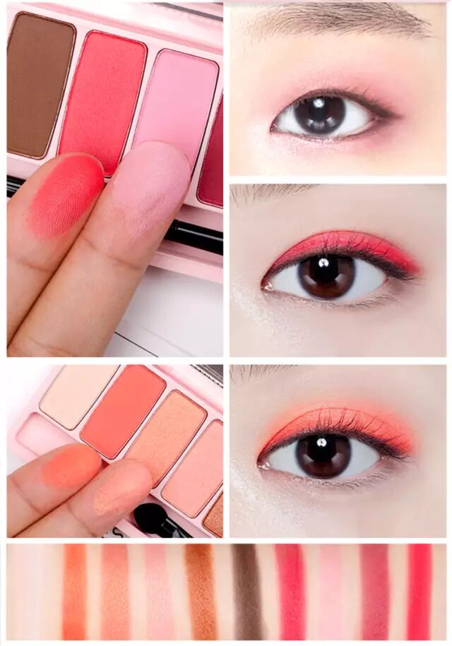 粉色眼影怎么画 不要学欧美人的教程 可以用箭头指的这个颜色