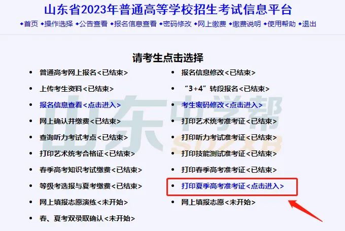 山东高考准考证打印_山东高考报名准考证打印_山东高考准考证明起打印