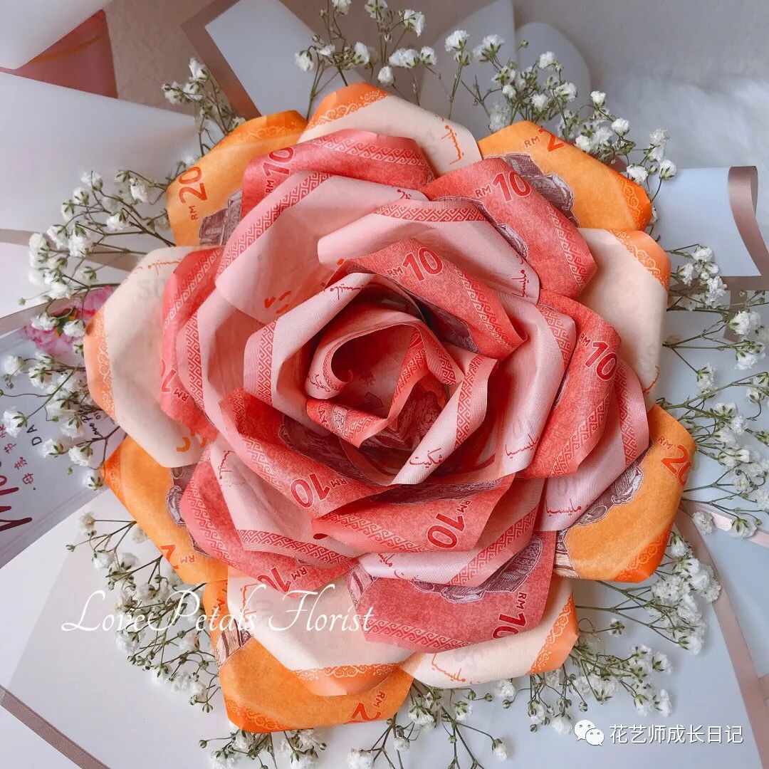 花艺奇思妙想vol 48 如果觉得鲜花短暂 那就来一束有钱花束吧 全网搜