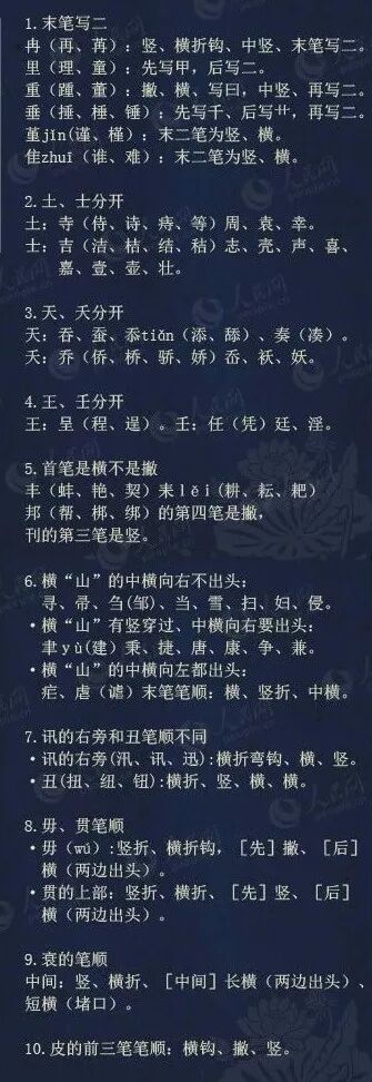 最容易写错的汉字笔顺 很全面 建议老师和家长收藏 平度教育 微信公众号文章阅读 Wemp