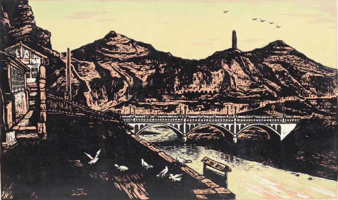 8×48.1cm 1959年 中国美术馆藏刘铁华 延安 版画29×55.