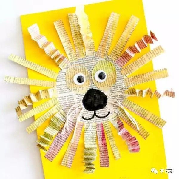 粘贴艺术画一张报纸轻松搞定孩子的手工作业