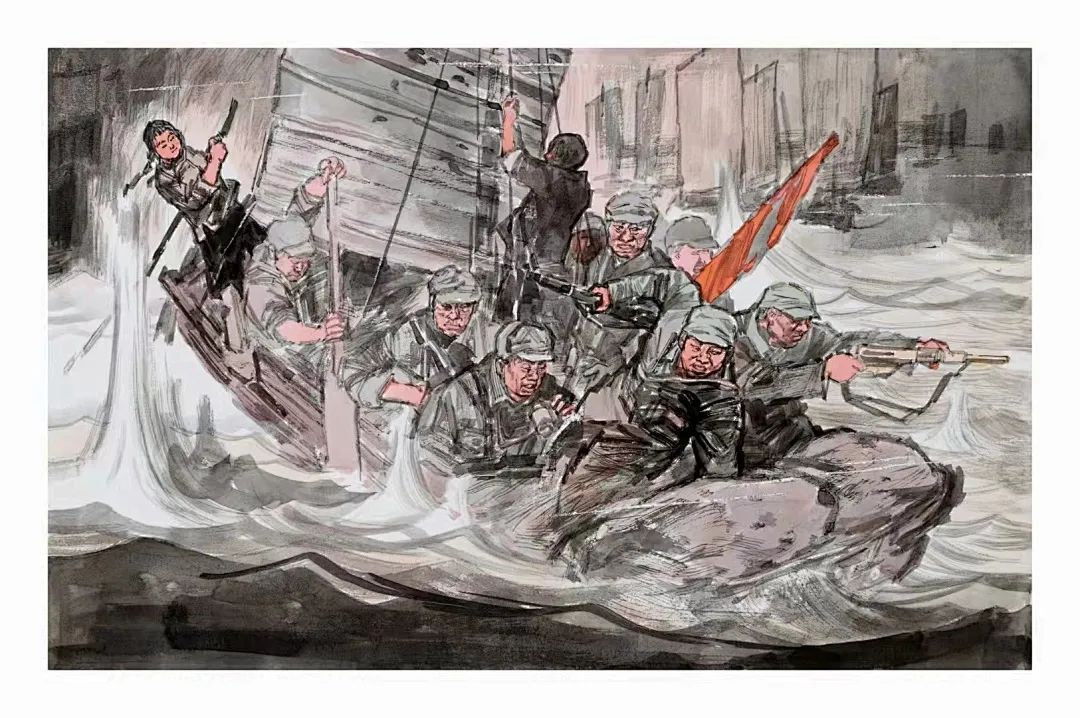 安徽省军区向马毛姐赠送春联:支前模范感召后人,渡江精神永放光芒.