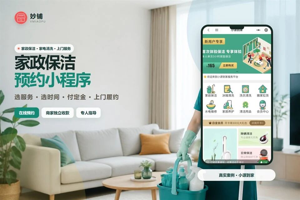 妙铺-家政送水预约小程序
