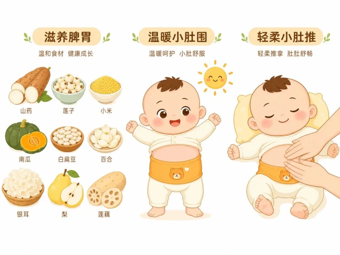 扁平插画，三区布局，暖色调健康主题.jpg