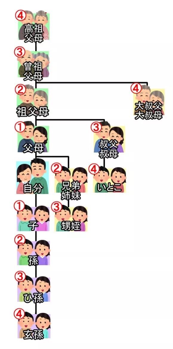 二 親等 親族 2親等とはどんな続柄 家系図で徹底解説 行政書士監修