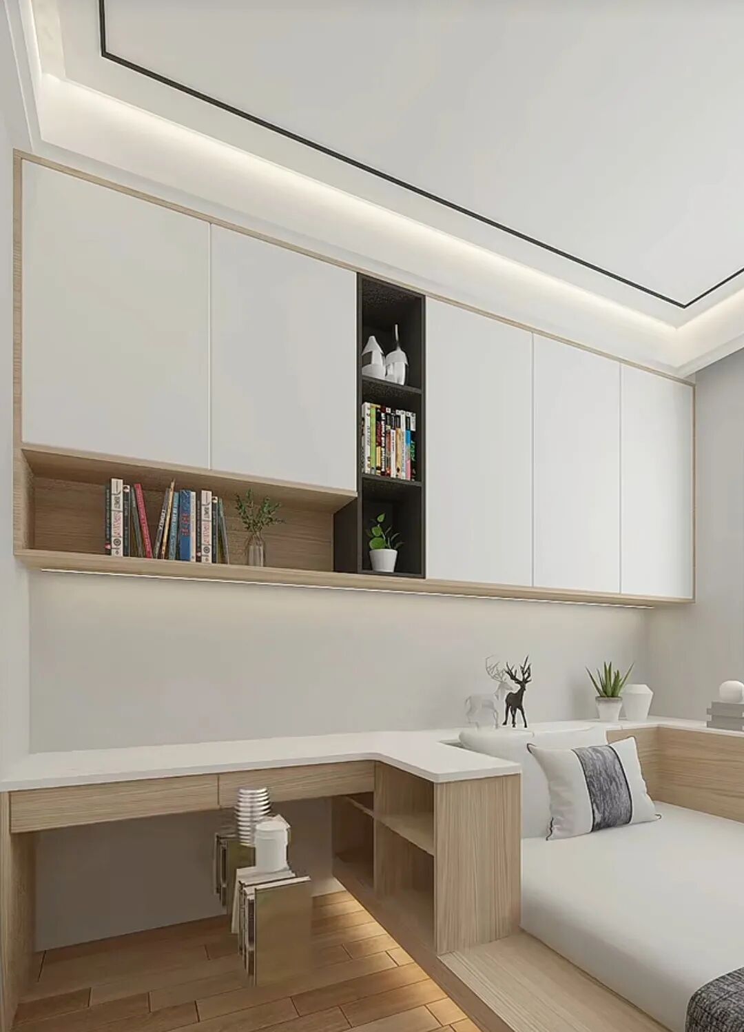 榻榻米床裝修效果_地臺床裝修效果圖_地臺床裝修過程