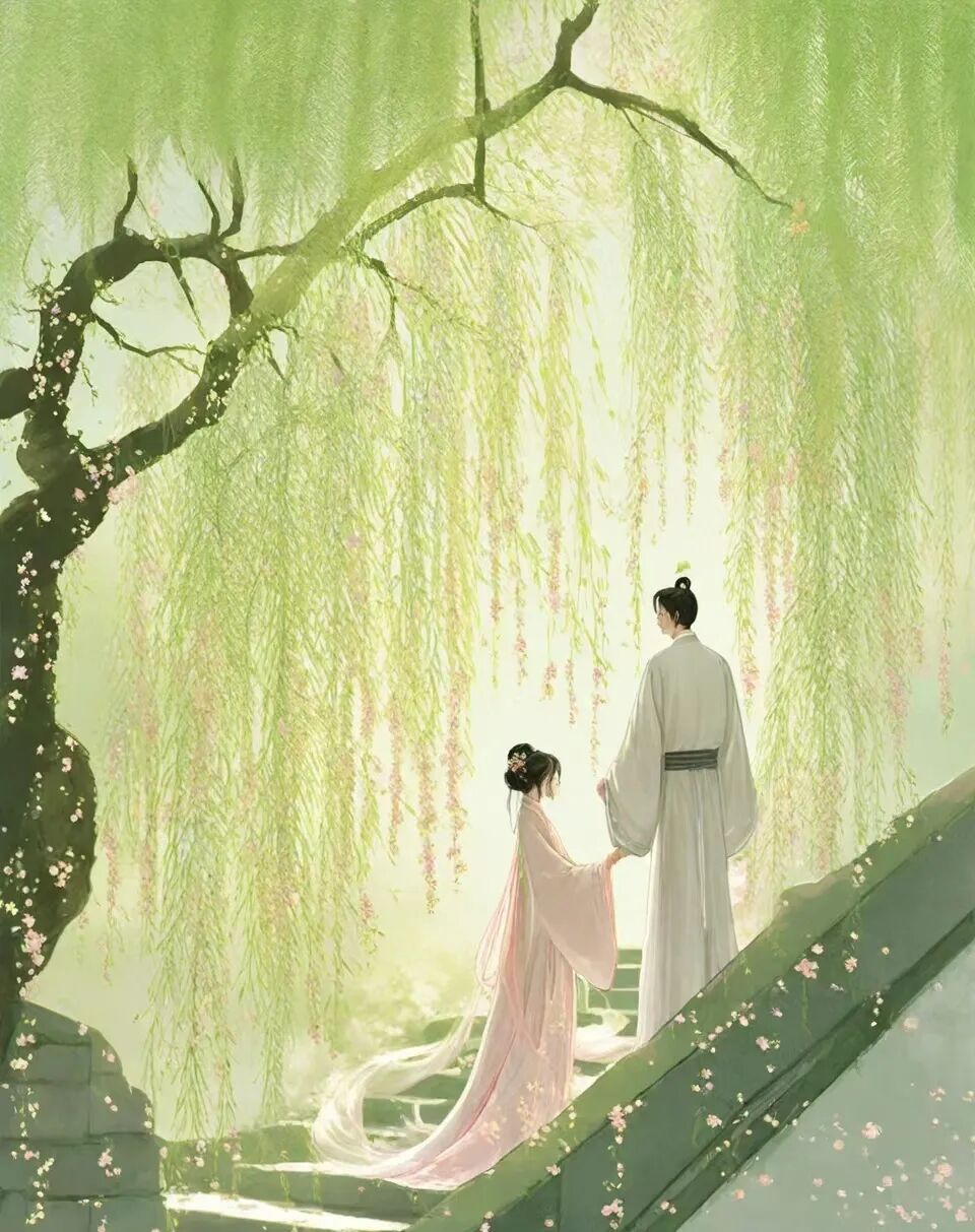 的爱情悲歌,写梁山伯与祝英台的千古绝唱写西湖断桥的白娘子传说,写