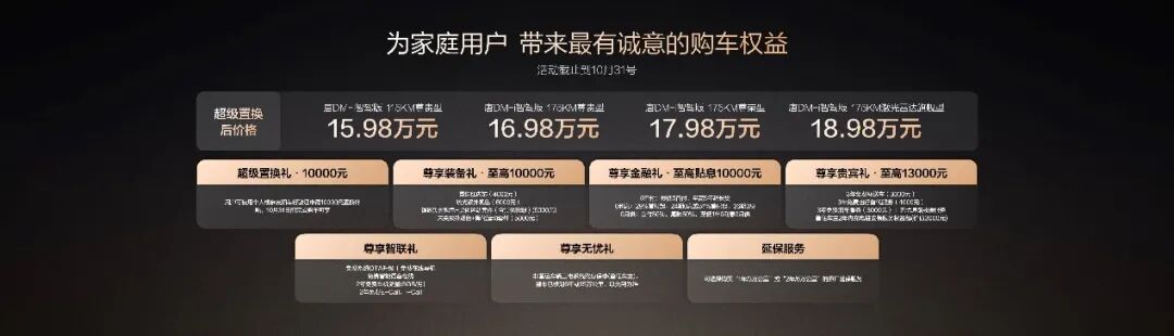 唐DM-i智驾版175KM长续航版上市售17.98万起 引领家庭出行