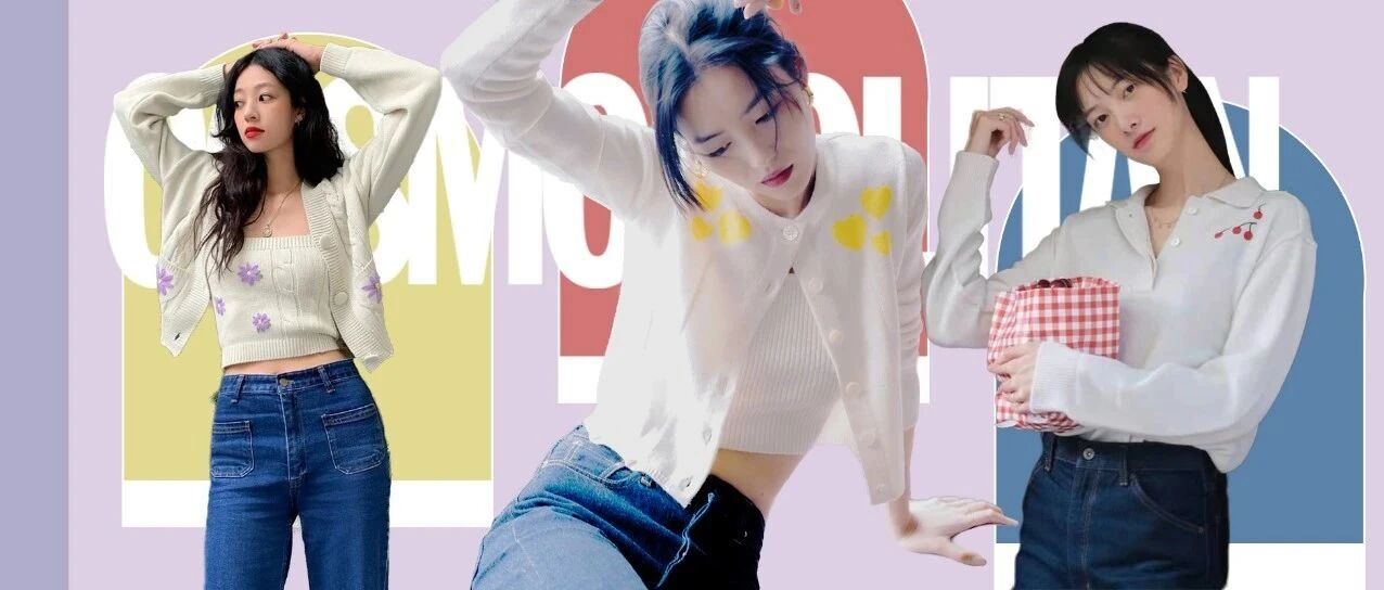 今年毛衣上的花花小到看不见，跟Cici项偞婧学的