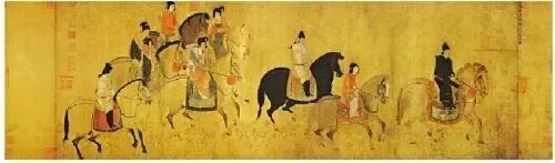 《虢国夫人游春图》表现游春主题。