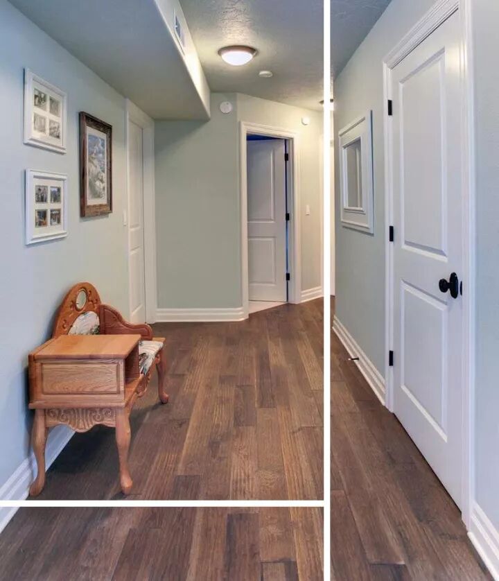 当门与高颜值地板搭配起来，是说不出来的大气简约~