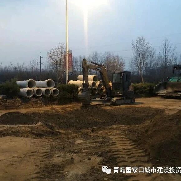兴泊路道路加快施工进度