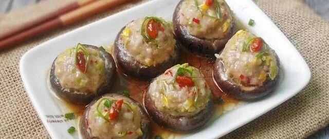 香菇酿肉丸，普通的食材，这样做让你感觉在吃山珍海味！