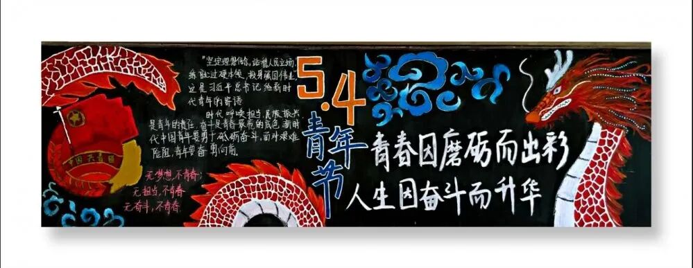我校开展"纪念五四运动101周年"主题板报评选活动