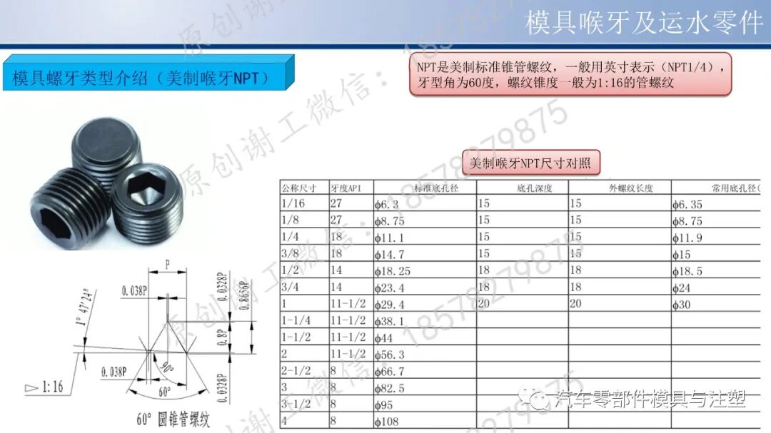 看完秒懂 & 模具PT/NPT/BSPT螺牙怎么区分？的图7