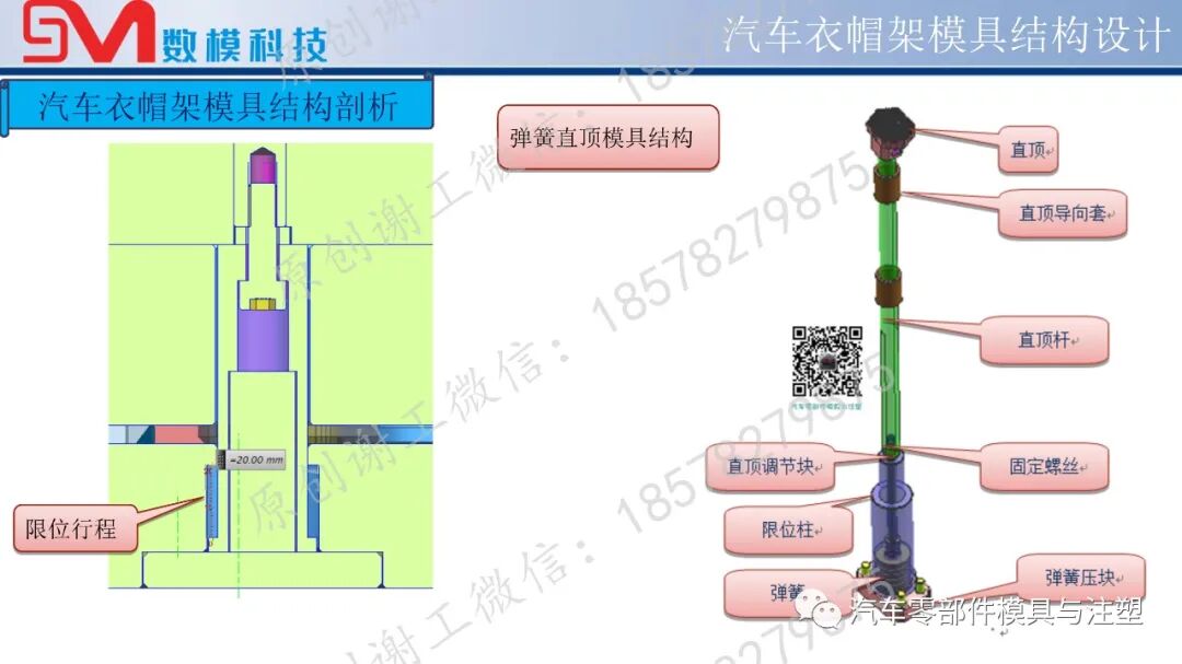 1米8的汽車模前模斜彈塊結構如何設計？的圖14